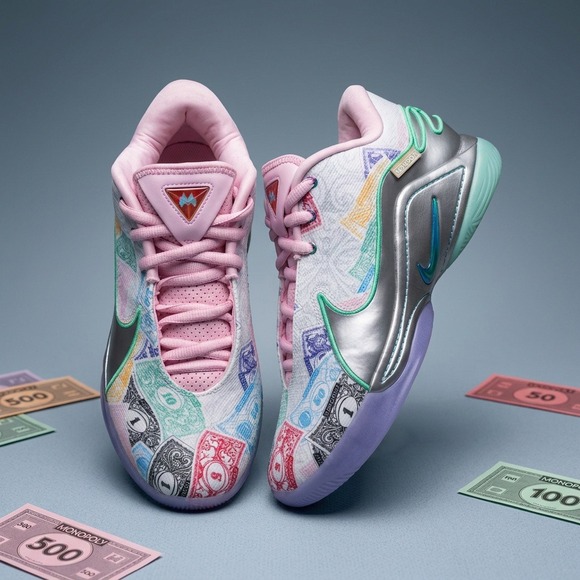 Nike LeBron 22 XXII Monopoly Currency White Multi Men\'s Size 9 NWOB FZ1097-100 main image 12
